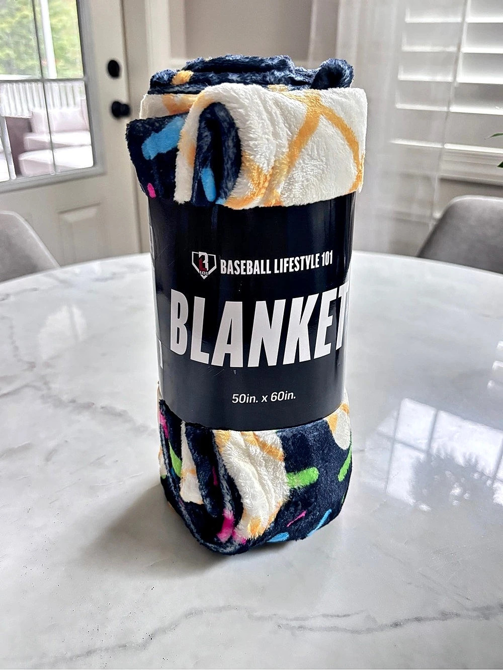 Baseball Lifestyle 101 Ice Cream Blanket Midnight Sundae Black & Yellow